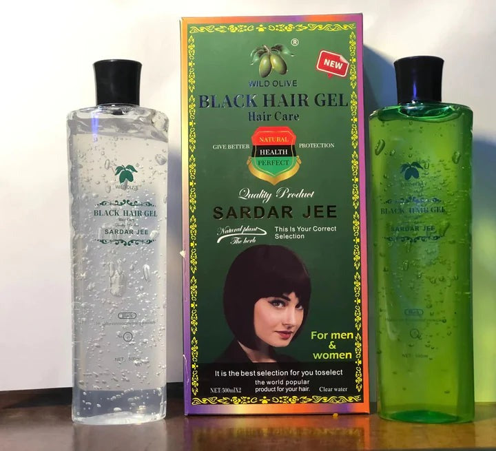 Sardar Jee Hair Color Gel EASY DYEING COLOURING GEL + OIL 2 BOTTLES 500 ML