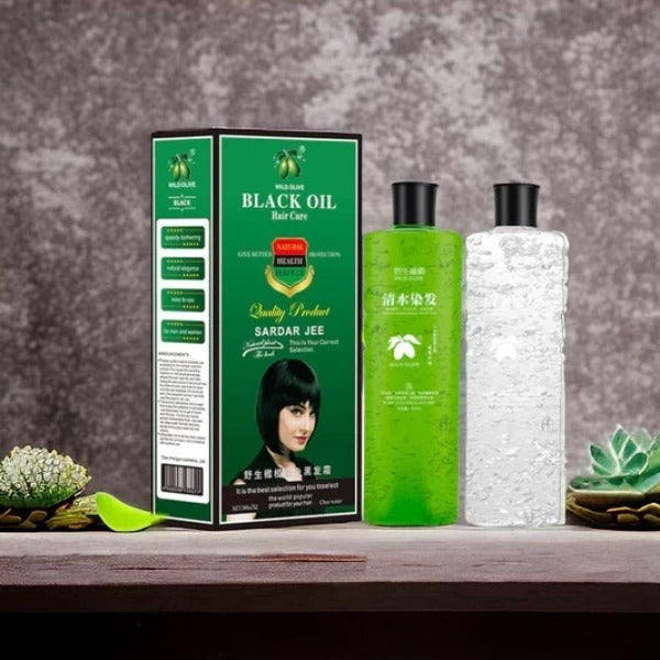 Sardar Jee Hair Color Gel EASY DYEING COLOURING GEL + OIL 2 BOTTLES 500 ML